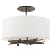 Hubbardton Forge - 127660-SKT-14-SF1505 - Three Light Semi Flush Mount - Brindille - Oil Rubbed Bronze