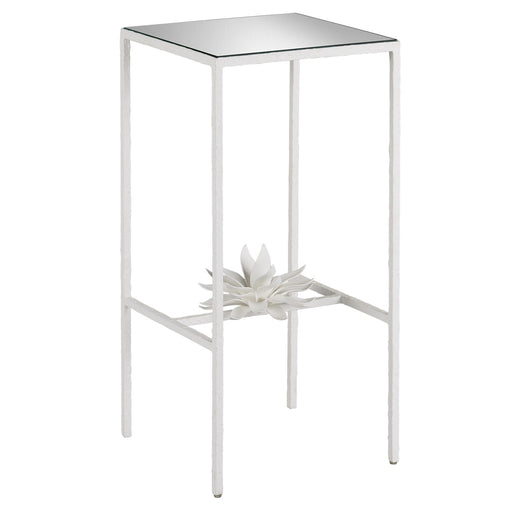 Currey and Company - 4000-0166 - Accent Table - Marjorie Skouras - Yeso Blanco/Mirror
