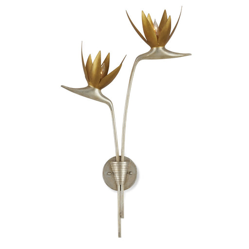 Currey and Company - 5000-0238 - Two Light Wall Sconce - Contemporary Silver Leaf/Contemporary Gold Leaf