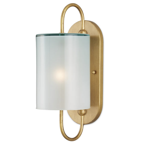 Currey and Company - 5800-0024 - One Light Wall Sconce - Brass/Frosted White