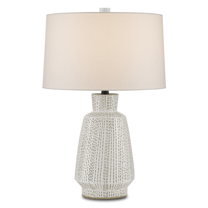 Currey and Company - 6000-0848 - One Light Table Lamp - White/Green