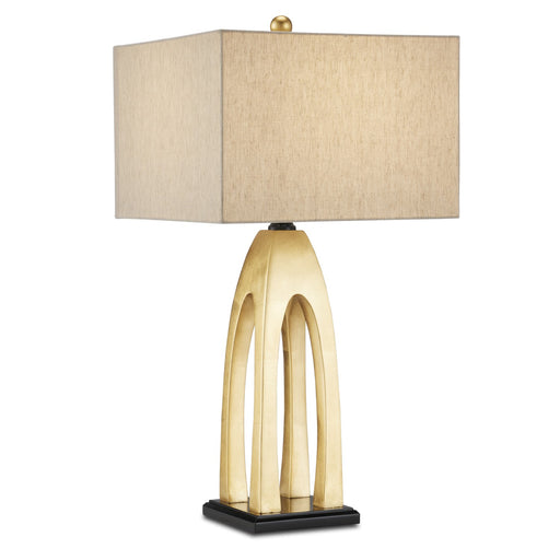 Currey and Company - 6000-0851 - One Light Table Lamp - Contemporary Gold Leaf/Black