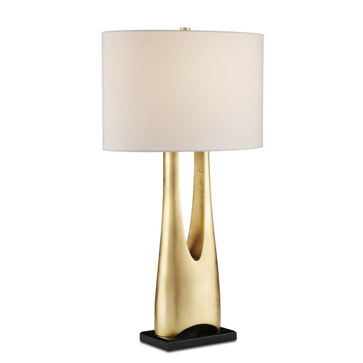 Currey and Company - 6000-0852 - One Light Table Lamp - Contemporary Gold Leaf/Black