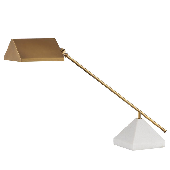 Currey and Company - 6000-0875 - One Light Table Lamp - Antique Brass/White
