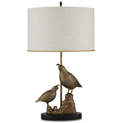 Currey and Company - 6000-0886 - One Light Table Lamp - Marjorie Skouras - Antique Brass/Black