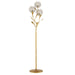 Currey and Company - 8000-0137 - Three Light Floor Lamp - Contemporary Silver Leaf/Contemporary Gold Leaf