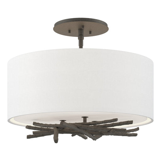 Brindille Three Light Semi-Flush Mount Natural Iron
