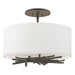 Hubbardton Forge - 127660-SKT-20-SF1505 - Three Light Semi-Flush Mount - Brindille - Natural Iron