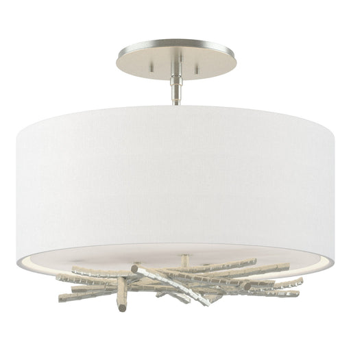 Brindille Three Light Semi-Flush Mount Vintage Platinum