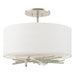 Hubbardton Forge - 127660-SKT-82-SF1505 - Three Light Semi-Flush Mount - Brindille - Vintage Platinum
