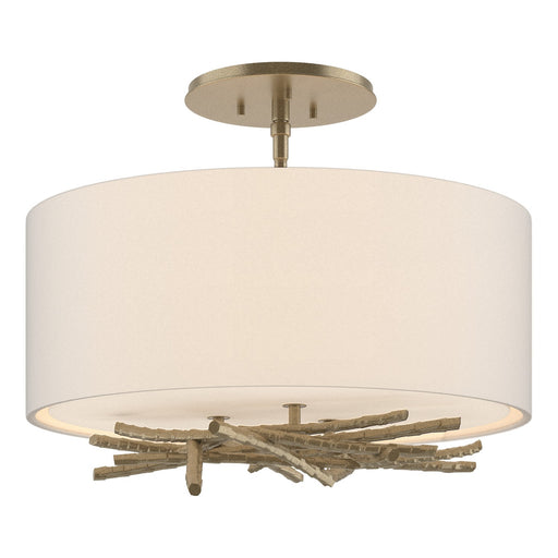 Brindille Three Light Semi-Flush Mount Soft Gold