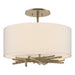 Hubbardton Forge - 127660-SKT-84-SE1505 - Three Light Semi-Flush Mount - Brindille - Soft Gold