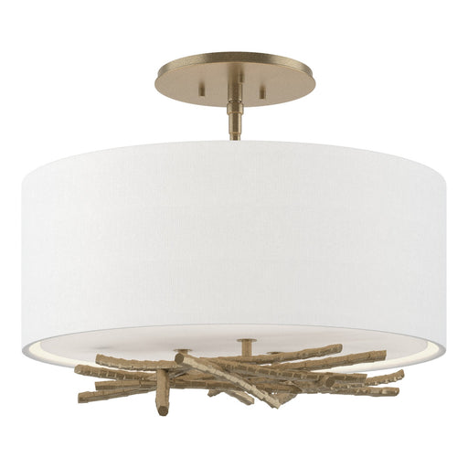 Brindille Three Light Semi-Flush Mount Soft Gold