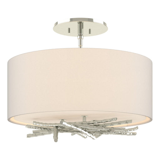Brindille Three Light Semi-Flush Mount Sterling