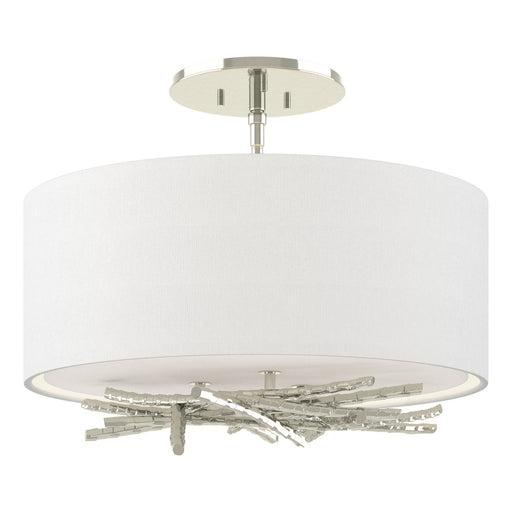 Brindille Three Light Semi-Flush Mount Sterling