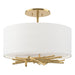 Hubbardton Forge - 127660-SKT-86-SF1505 - Three Light Semi Flush Mount - Brindille - Modern Brass