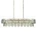 Currey and Company - 9000-0990 - Five Light Chandelier - Silver Leaf/Clear