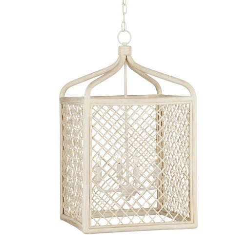 Currey and Company - 9000-0994 - Four Light Lantern - Wanstead - Bleached Natural/Antique Pearl