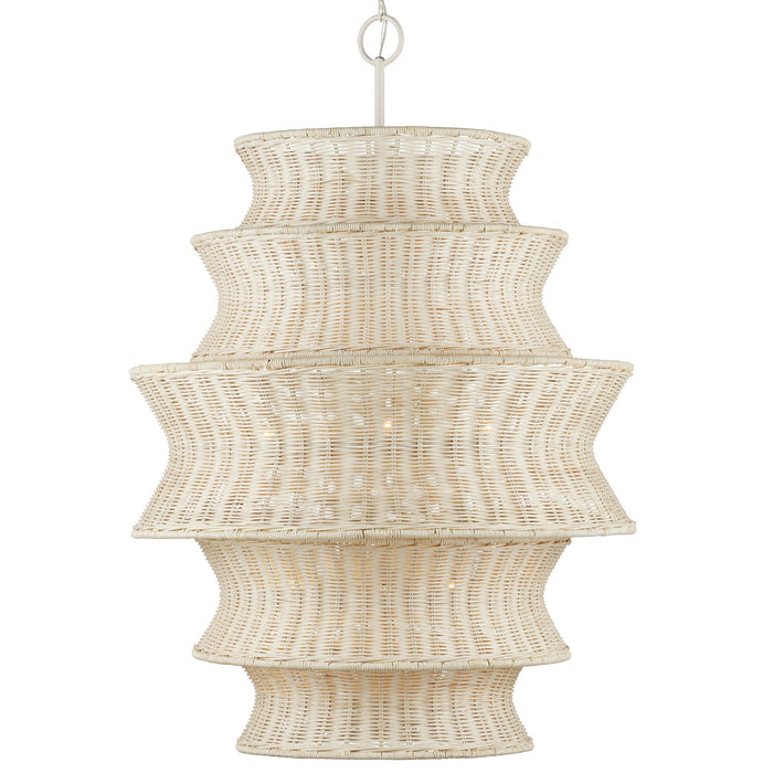 Currey and Company - 9000-1083 - Nine Light Chandelier - Bleached Natural/Vanilla