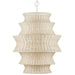 Currey and Company - 9000-1083 - Nine Light Chandelier - Bleached Natural/Vanilla