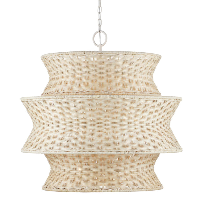 Currey and Company - 9000-1084 - Nine Light Chandelier - Bleached Natural/Vanilla