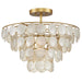 Currey and Company - 9000-1087 - One Light Semi-Flush Mount - Natural/Gold