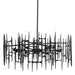 Currey and Company - 9000-1091 - Six Light Chandelier - Satin Black