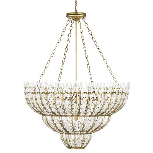 Currey and Company - 9000-1099 - Seven Light Chandelier - Brass/White