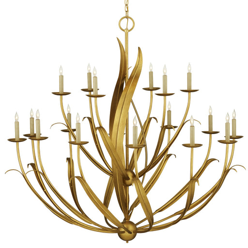 Currey and Company - 9000-1107 - 18 Light Chandelier - Antique Gold Leaf