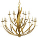 Currey and Company - 9000-1107 - 18 Light Chandelier - Antique Gold Leaf