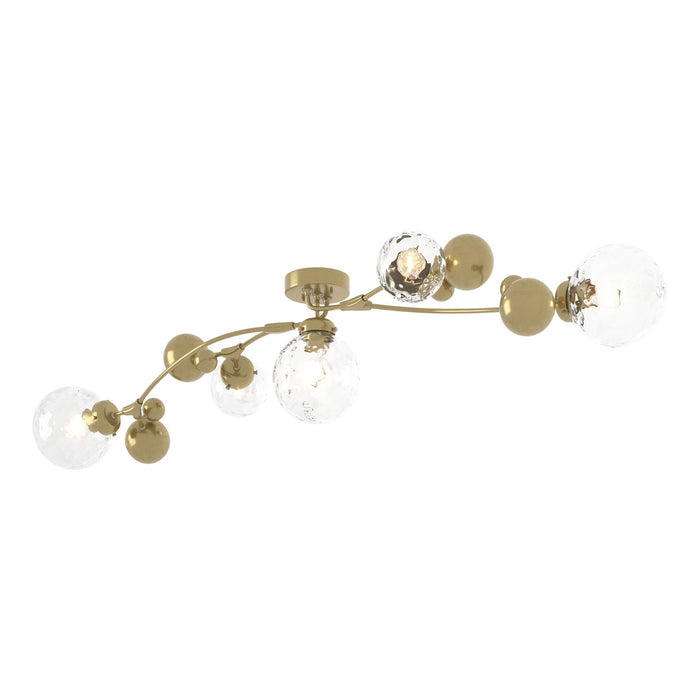 Hubbardton Forge - 128715-SKT-86-LL0639 - Five Light Semi-Flush Mount - Sprig - Modern Brass