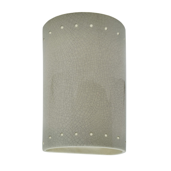 Justice Designs - CER-0990W-CKC-LED1-1000 - LED Lantern - Ambiance - Celadon Green Crackle