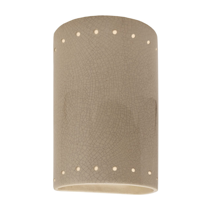 Justice Designs - CER-0990W-CKS - Lantern - Ambiance - Sienna Brown Crackle