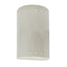 Justice Designs - CER-0990W-CRK - Lantern - Ambiance - White Crackle