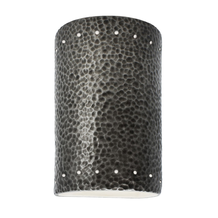 Justice Designs - CER-0990W-HMPW - Lantern - Ambiance - Hammered Pewter