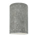 Justice Designs - CER-0990W-TRAM - Lantern - Ambiance - Mocha Travertine