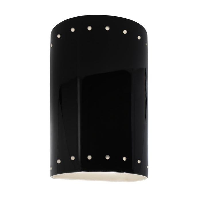 Justice Designs - CER-0995-BLK - Lantern - Ambiance - Gloss Black