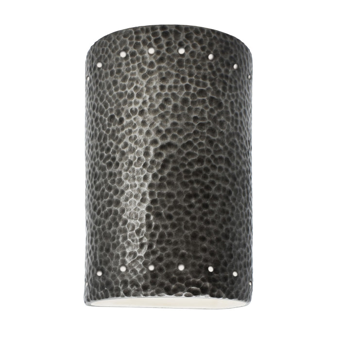 Justice Designs - CER-0995-HMPW - Lantern - Ambiance - Hammered Pewter