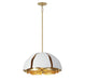 Savoy House - 7-1399-5-14 - Five Light Pendant - Brewster - Cavalier Gold with Royal White