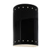 Justice Designs - CER-0995W-BLK-LED1-1000 - LED Lantern - Ambiance - Gloss Black