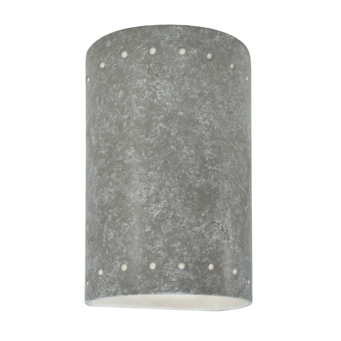 Justice Designs - CER-0995W-TRAM-LED1-1000 - LED Lantern - Ambiance - Mocha Travertine