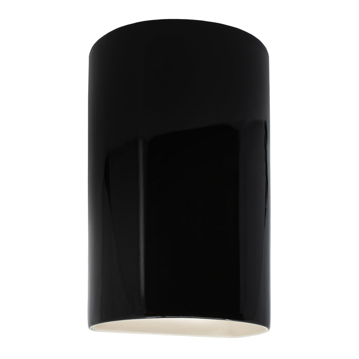 Justice Designs - CER-1260-BLK - Lantern - Ambiance - Gloss Black