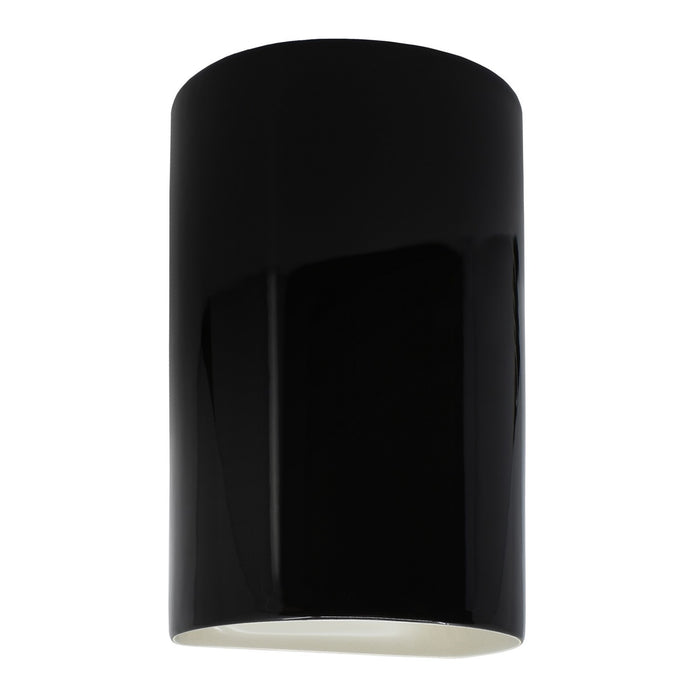 Justice Designs - CER-5265W-BKMT - LED Wall Sconce - Ambiance - Gloss Black with Matte White internal