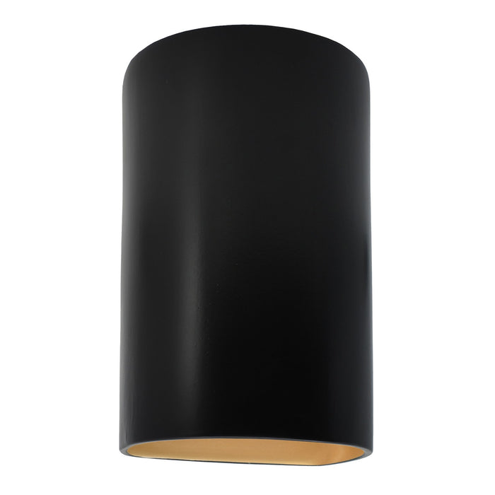 Justice Designs - CER-5265W-CBGD - LED Wall Sconce - Ambiance - Carbon Matte Black with Champagne Gold internal