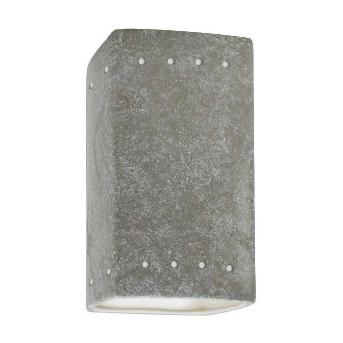 Justice Designs - CER-5920-TRAM - Wall Sconce - Ambiance - Mocha Travertine