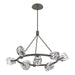 Hubbardton Forge - 131067-SKT-MULT-07-CR - Nine Light Pendant - Gatsby - Dark Smoke