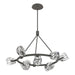 Hubbardton Forge - 131067-SKT-MULT-20-CR - Nine Light Pendant - Gatsby - Natural Iron