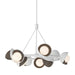 Hubbardton Forge - 131068-SKT-MULT-02-05-GG0711 - Nine Light Pendant - Brooklyn - White