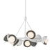 Hubbardton Forge - 131068-SKT-MULT-02-07-GG0711 - Nine Light Pendant - Brooklyn - White