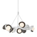Hubbardton Forge - 131068-SKT-MULT-02-14-GG0711 - Nine Light Pendant - Brooklyn - White